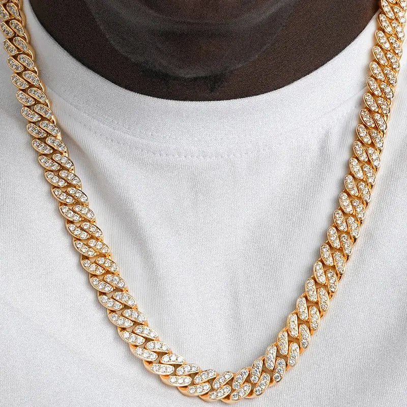12mm Iced Out Cuban Link Chain-8-Mixxchains