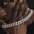 15mm Iced Out Cuban Link Chain in White Gold-2-Mixxchains