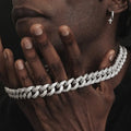 18mm Iced Out Cuban Link Chain in White Gold-4-Mixxchains