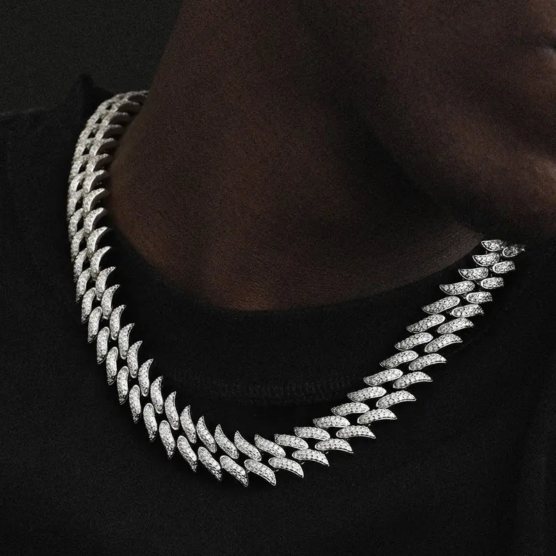 18mm Iced Out Cuban Link Chain with Thorns-3-Mixxchains