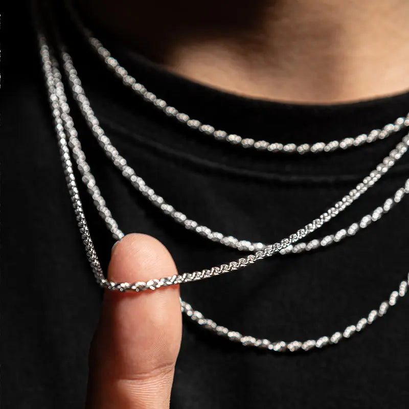3mm Rope Chain Solid 925 Sterling Silver-4-Mixxchains