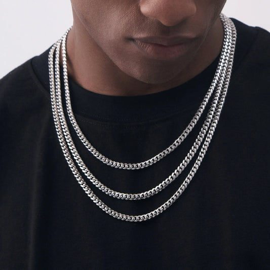 5mm Cuban Link Solid 925 Sterling Silver Chain-1-Mixxchains