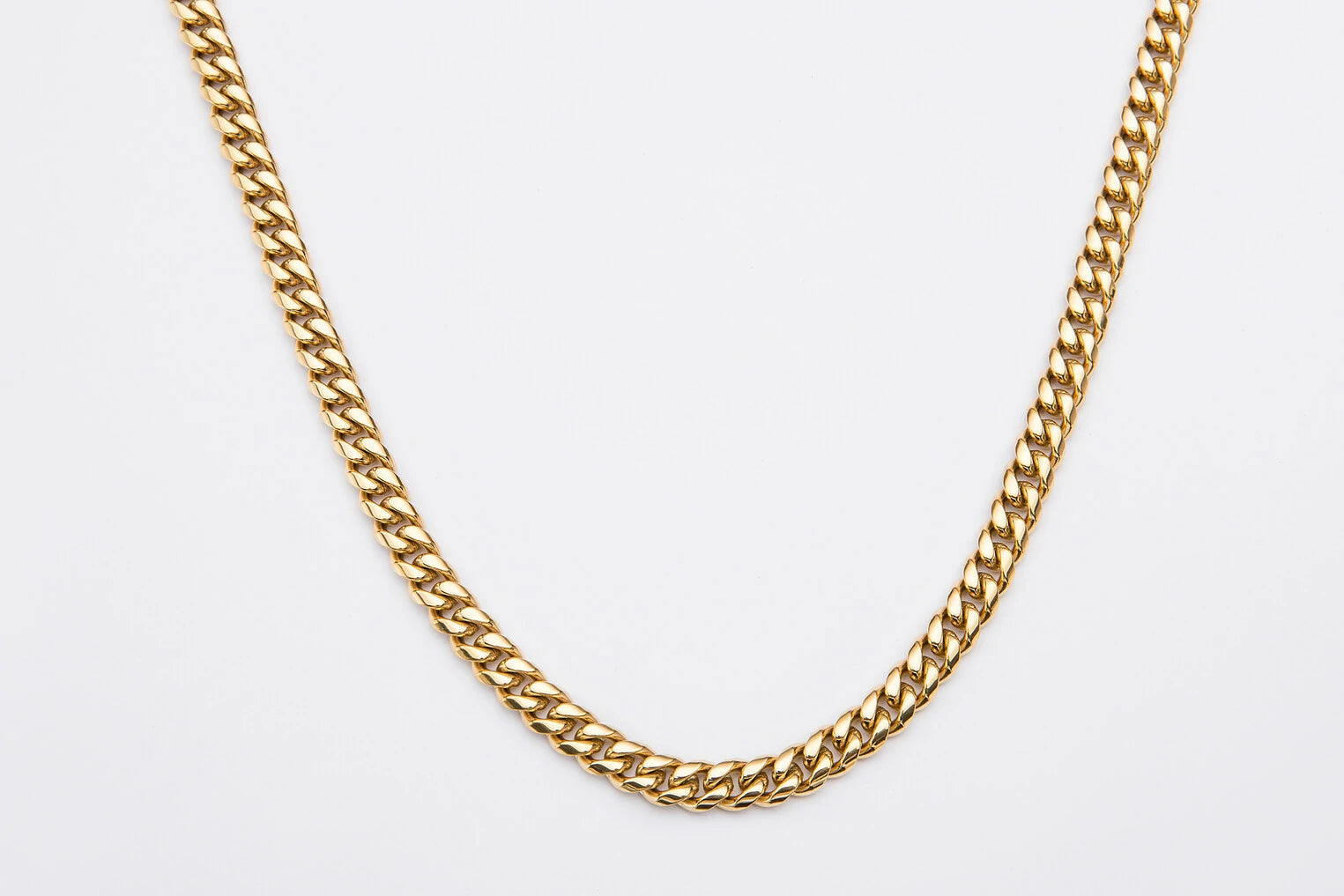 8mm Gold Miami Cuban Link Chain for Men