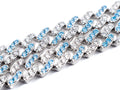 8mm Blue Iced Out Cuban Link Chain-2-Mixxchains