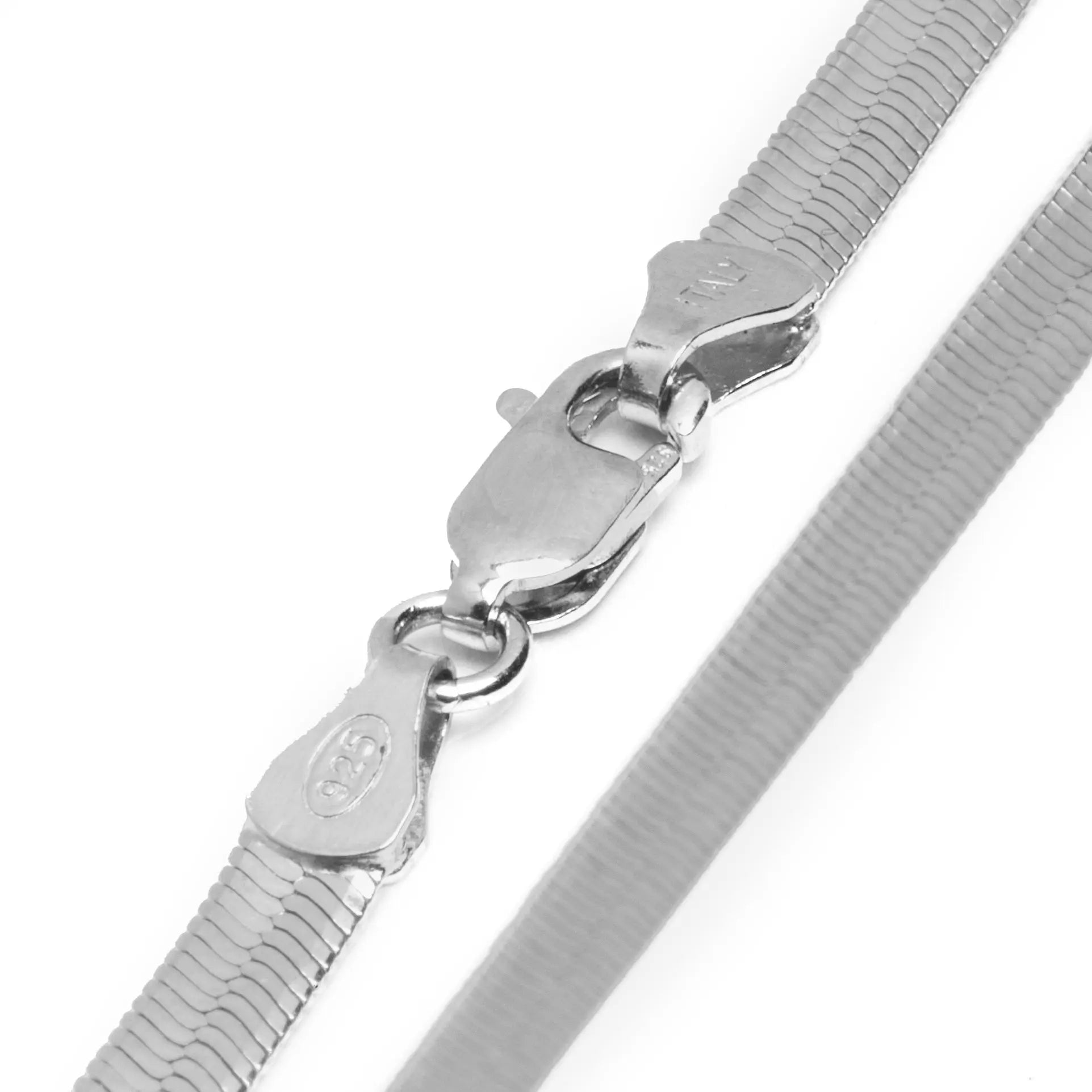 3.5mm Blade Sterling Silver Snake Chain-9-Mixxchains