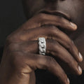 Mens Cuban Link Ring Full Diamond-1-Mixxchains