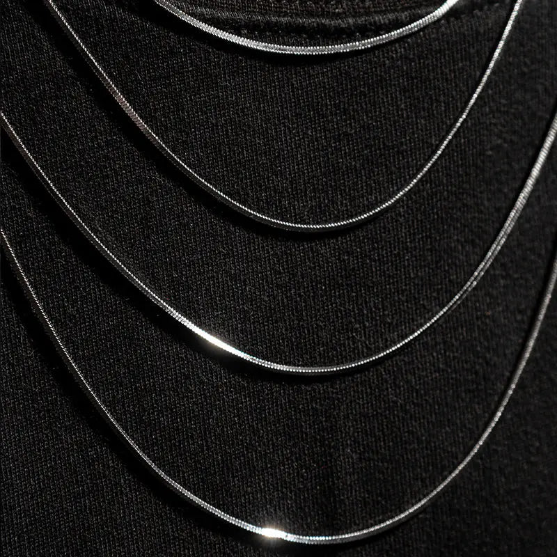 Solid 925 Sterling Silver Snake Chain-3-Mixxchains