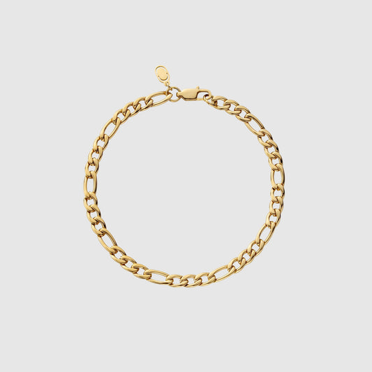 Gold Figaro Bracelet (5mm) MIXX CHAINS